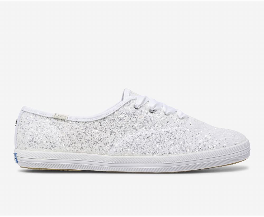 Women's Keds x kate spade new york Champion Glitter Wedding Shoes White 9027561CP - South Africa